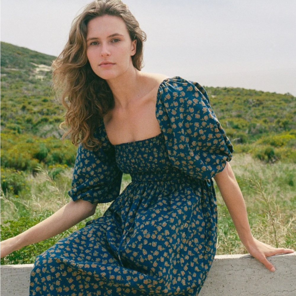 Christy Dawn Katrina dress in navy poppy
